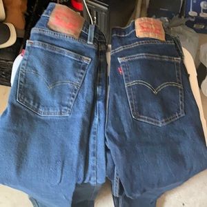 Two pairs of Levi #510 Blue Jeans